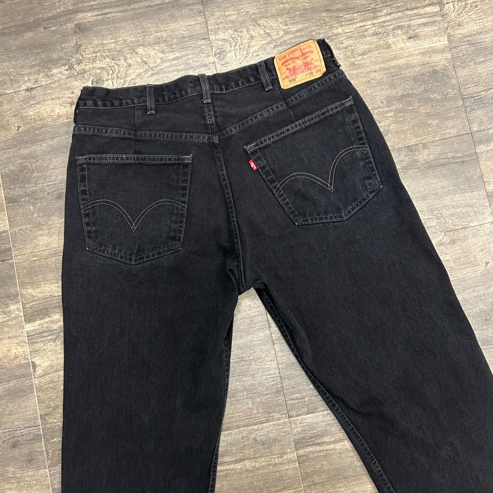 Vintage Levi's 505 Black Denim Jeans Men Size 38x34 Canada y2k Regular Fit